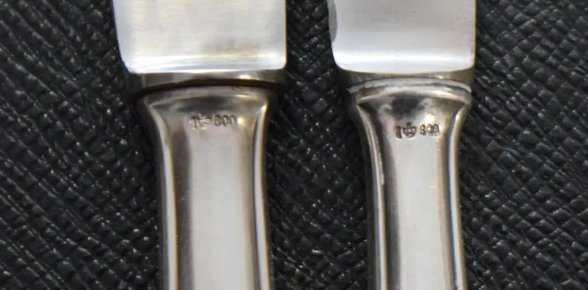 Besteck 48 Teile, 800 Krone u. Halbmond gestempelt, 2595g 8