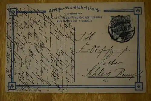 Ak Zum Besten meiner Cecilienhilfe, Cecilie, Kriegs-Wohlfahrtspostkarte, 1915 