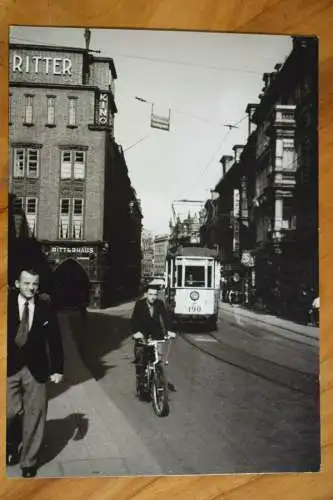 Ak Halle / Saale, Leipziger Straße mit Ritterhaus, 125 Jahre Straßenbahn