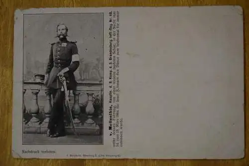 Ak v. Mellenthin, Hauptm. 8.Komp. d. 5. Brandenburg. Inft.-Reg. Nr. 48, um 1910 