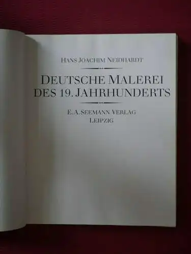 Neidhardt, Hans Joachim - Deutsche Malerei des 19. Jahrhunderts 
