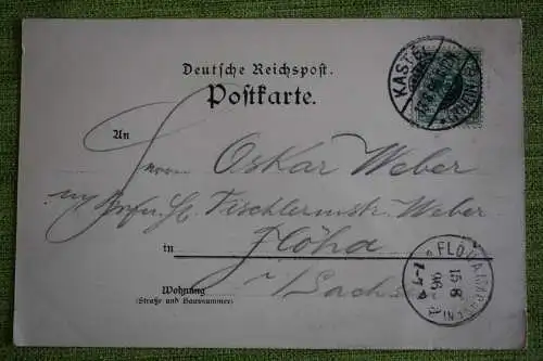 Ak Gruss aus Coblenz 1896 gelaufen, Carthaus, Schloss, Florins Kirche, Kaufhaus