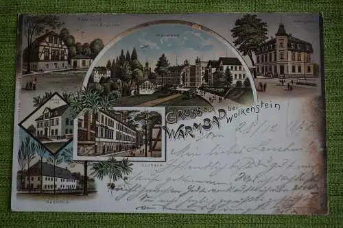 Ak Gruss  aus Warmbad, 1897 gel. Badehaus, Lindengarten, Badmühle, Lärchenhof