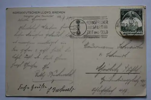 Ak Norddeutscher LLoyd, Bremen, Schiff Der Deutsche, 1935 gelaufen