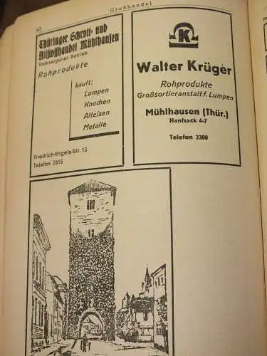 Mühlhausen Thür.,  Behördenführer u. Wirtschaftshandbuch, 122 Seiten mit Werbung