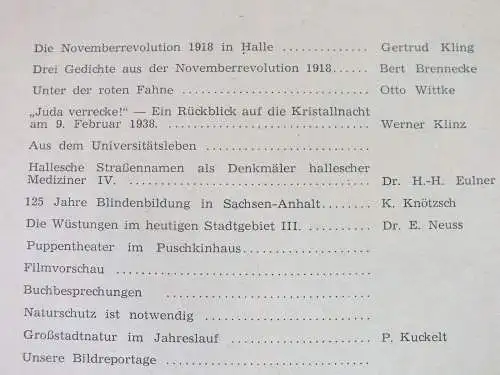 Hallesches Monatsheft 1958, 12 Stück guter Zustand Neuss Marholz, Schulze-Galera