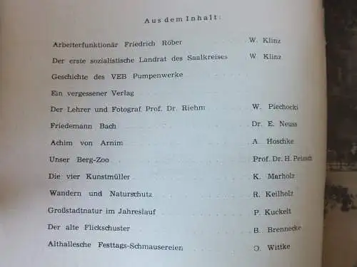 Hallesches Monatsheft 1958, 12 Stück guter Zustand Neuss Marholz, Schulze-Galera