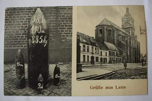 Ak Grüße aus Lens, 1916 gelaufen, 