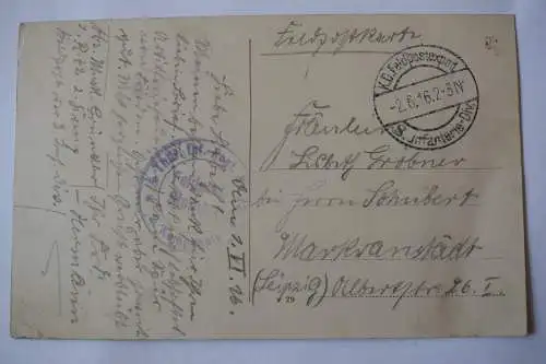 Ak Grüße aus Lens, 1916 gelaufen, 