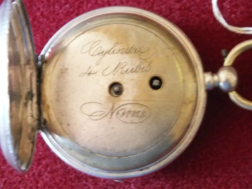 Schöne Taschenuhr, Schlüsseluhr Cylinderwerk, 4 Steine, gereinigt / überholt TOP 3
