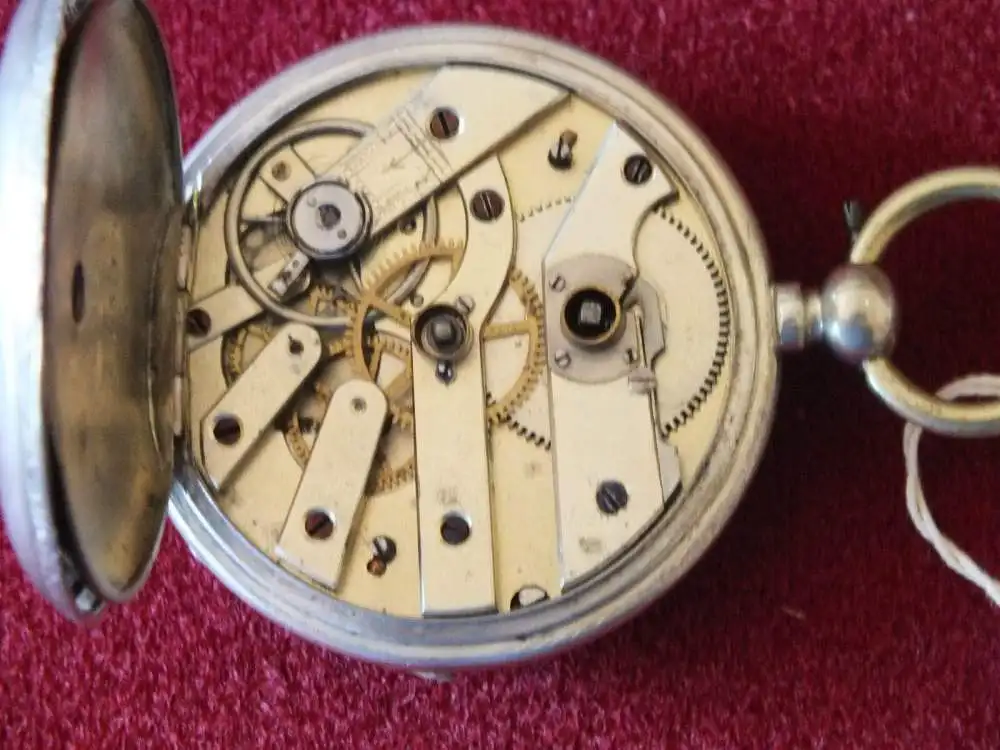 Schöne Taschenuhr, Schlüsseluhr Cylinderwerk, 4 Steine, gereinigt / überholt TOP 4