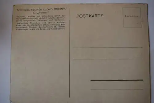 Ak Roland Norddeutscher Lloyd Bremen, nicht gelaufen, verkehrt zw. Bremerhaven, 