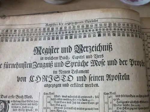 Große Bibel von 1767, Biblia, Johann Michael Dillherr, Nürnberg, 1182 Seiten