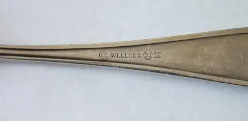 6 Kaffeelöffel in Schachtel J. Kranner Halle/S., 90-er Auflage, Monogramm AP