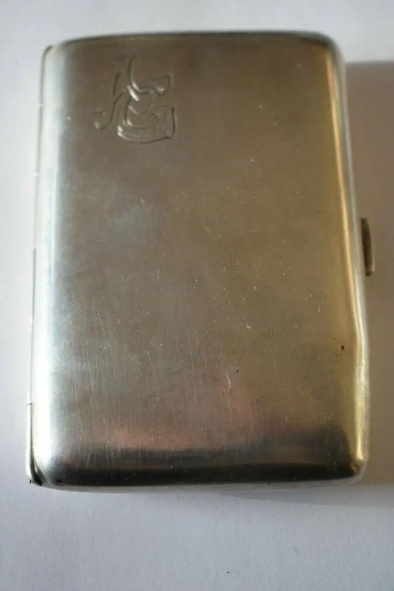 Alte Zigarettendose mit Initialien AG, 800 Silber , 72g 0