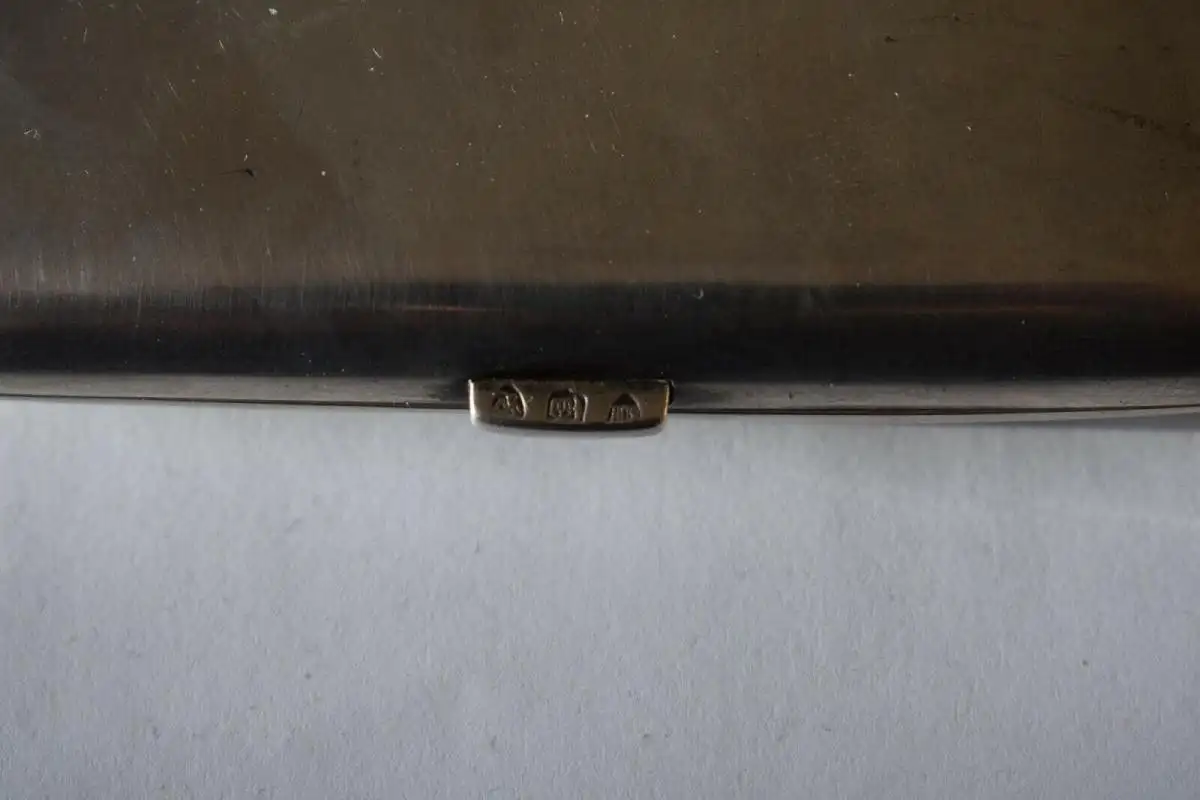 Alte Zigarettendose mit Initialien AG, 800 Silber , 72g 3