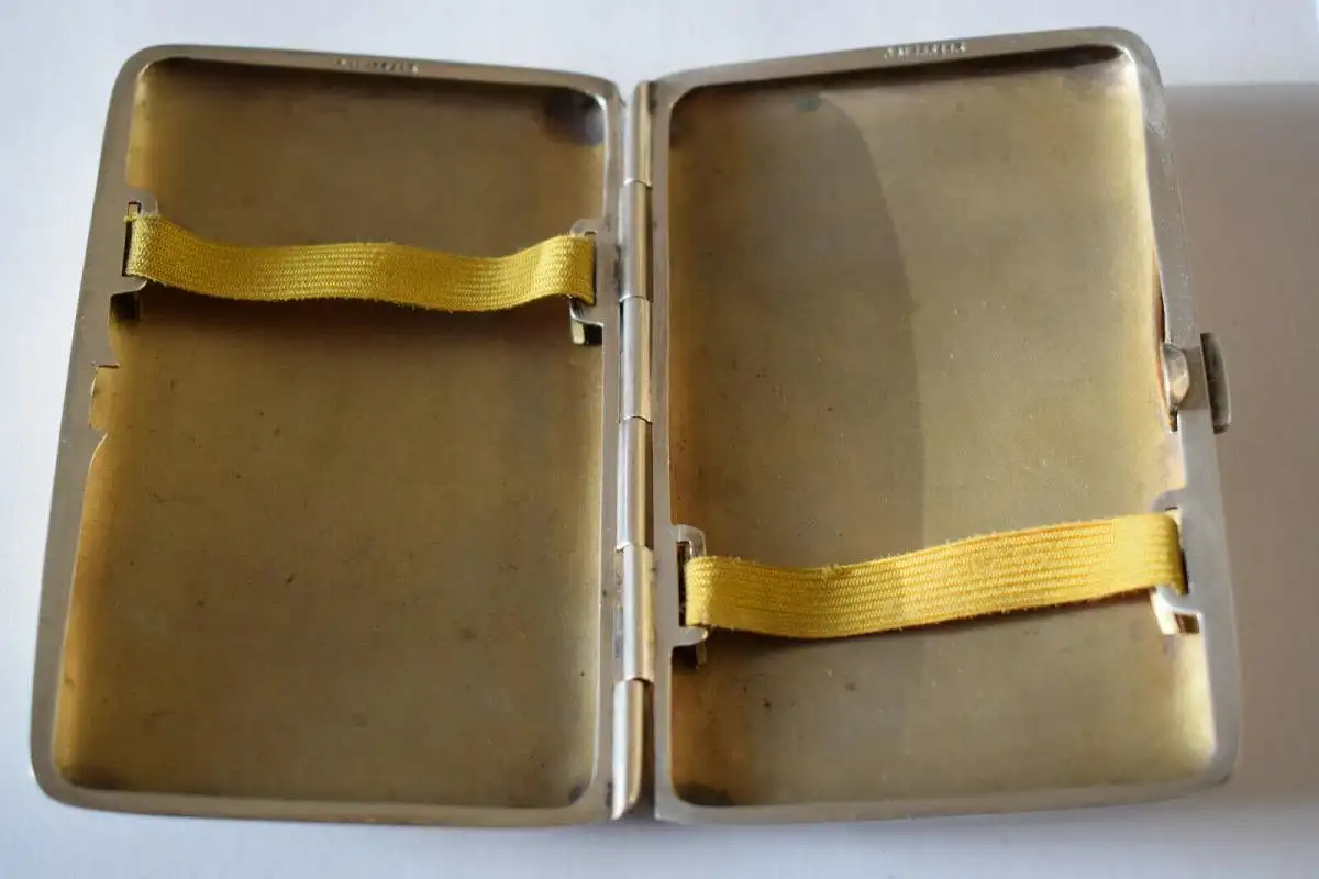 Alte Zigarettendose mit Initialien AG, 800 Silber , 72g 4