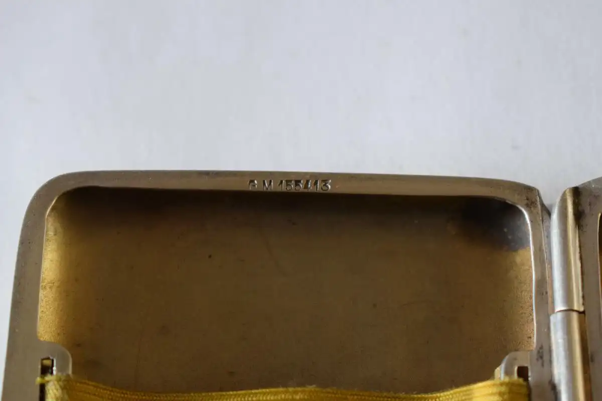 Alte Zigarettendose mit Initialien AG, 800 Silber , 72g 5