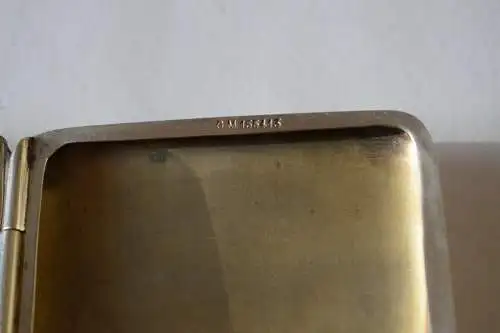Alte Zigarettendose mit Initialien AG, 800 Silber , 72g