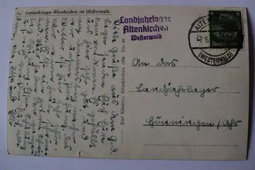 Ak Altenkirchen, Westerwald, Freizeitheim, 1939 gelaufen