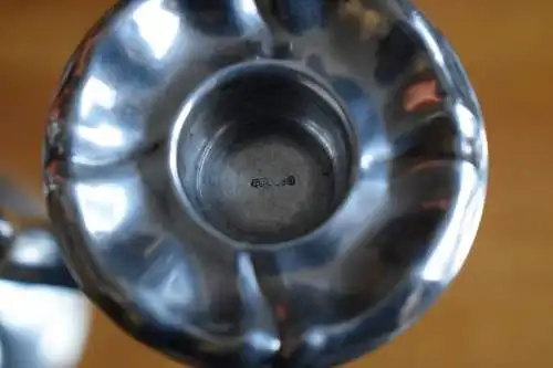 Schöner Kerzenständer, Kandelaber, für 3 Kerzen, 800 Silber Halbmond Krone, 650g