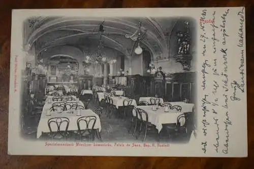 Ak Dresden, Specialausschank Münchner Löwenbräu, Palais de Sax, Bes. H. Hustedt