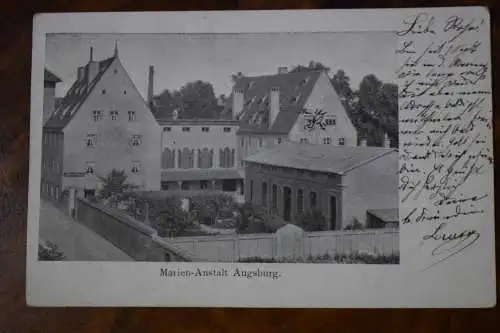 Ak Augsburg, Marien-Anstalt, um 1900 gelaufen