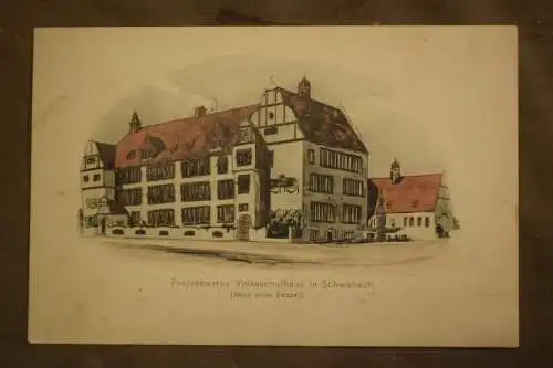 Ak Projektiertes Volksschulhaus in Schwabach (nach einer Skizze), um 1900