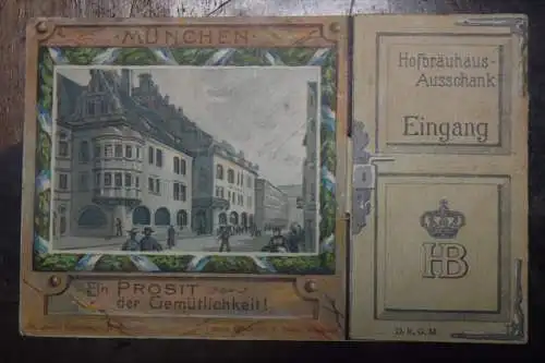 Ak München Hofbräuhaus, Klappkarte, 1905 gelaufen