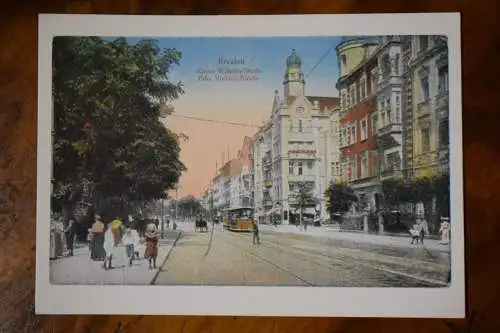 AK Breslau, Kaiser Wilhelm Straße Ecke Victoria Straße,  nicht gelaufen