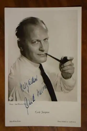 Autogrammkarte Ufa Film Foto Curd Jürgens mit original Unterschrift, top