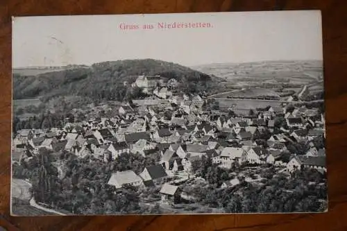 Ak Gruss aus Niederstetten, 1906 gelaufen