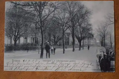 Ak Bremen, Osterdeich v. d. Lübeckerstrasse gesehen, um 1905 gelaufen