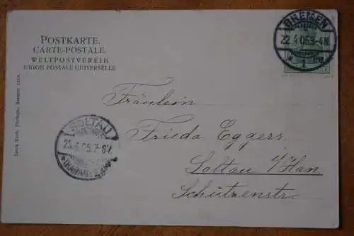Ak Bremen, Osterdeich v. d. Lübeckerstrasse gesehen, um 1905 gelaufen
