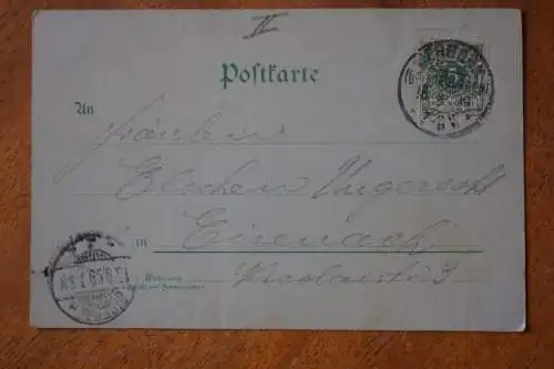 Ak Gruss aus Herborn, Schloss, Kathol. Kirche, total, um 1899 gelaufen