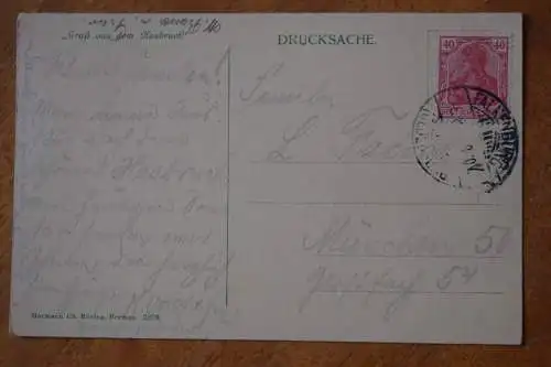 Ak Waldweg im Hasbruch, um 1914 gelaufen