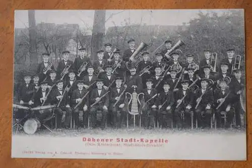 Ak Dübener Stadt - Kapelle, Otto Kretschmar Stadtmusikdirektor, um 1906 gelaufen