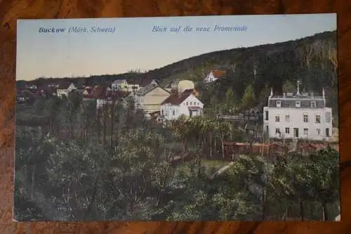 Ak Buckow (Märk. Schweiz) Blick auf die neue Promenade,  1911 gelaufen