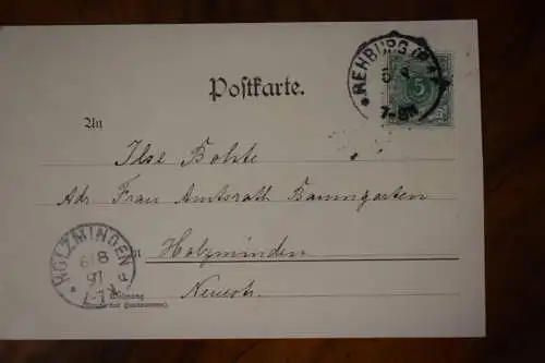 Ak Gruss aus Bad Rehburg, 1897 gelaufen, Bremer Heilstätte, Badehäuser