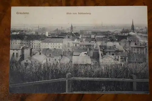 Ak Graudenz, Blick vom Schlossberg, um 1903 gelaufen