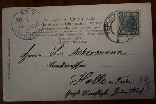 Ak Teplitz, Beim Nachmittags-Konzert, 1906 gelaufen
