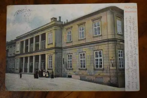 Ak Teplitz, Stadtbad, 1908 gelaufen