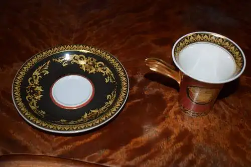 Espressotasse mit Untertasse Versace für Rosenthal, Medusa 8cm hoch