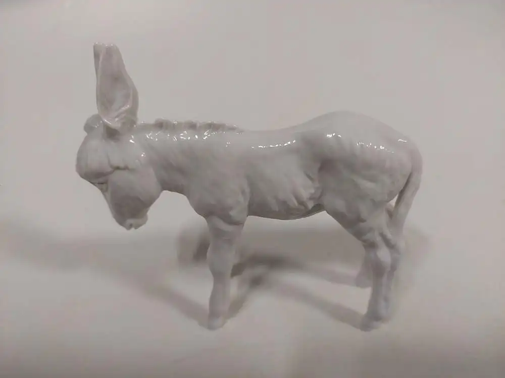 Meissen Figur Esel Maultier, weiß 1. Wahl 2