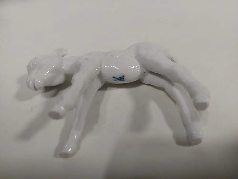 Meissen Figur Esel Maultier, weiß 1. Wahl 4