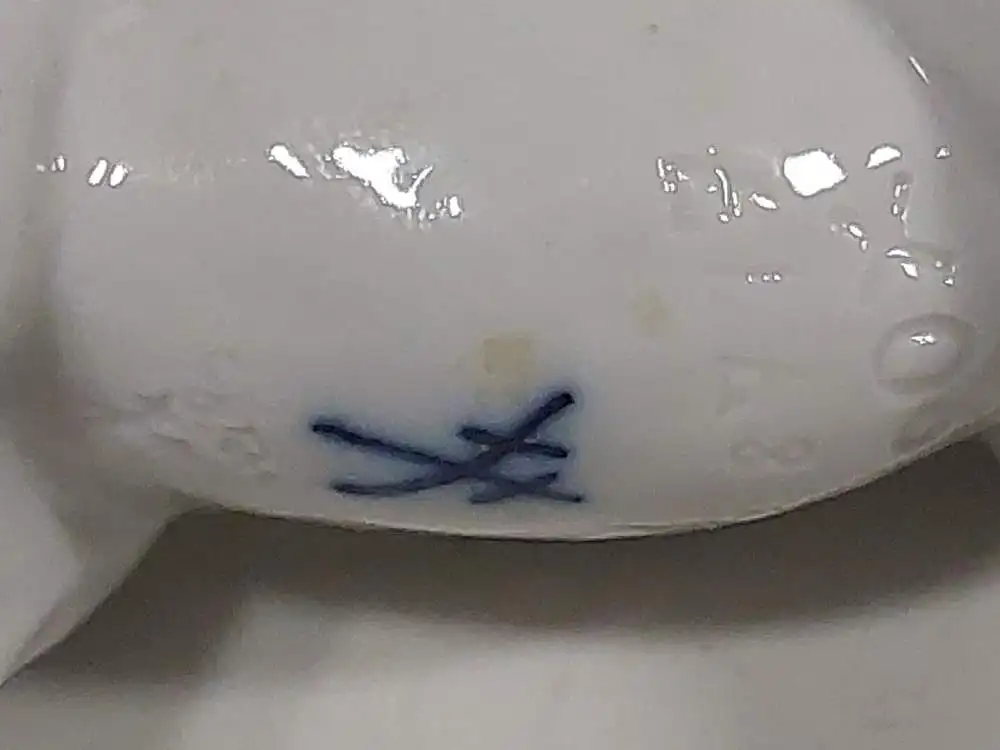 Meissen Figur Esel Maultier, weiß 1. Wahl 5