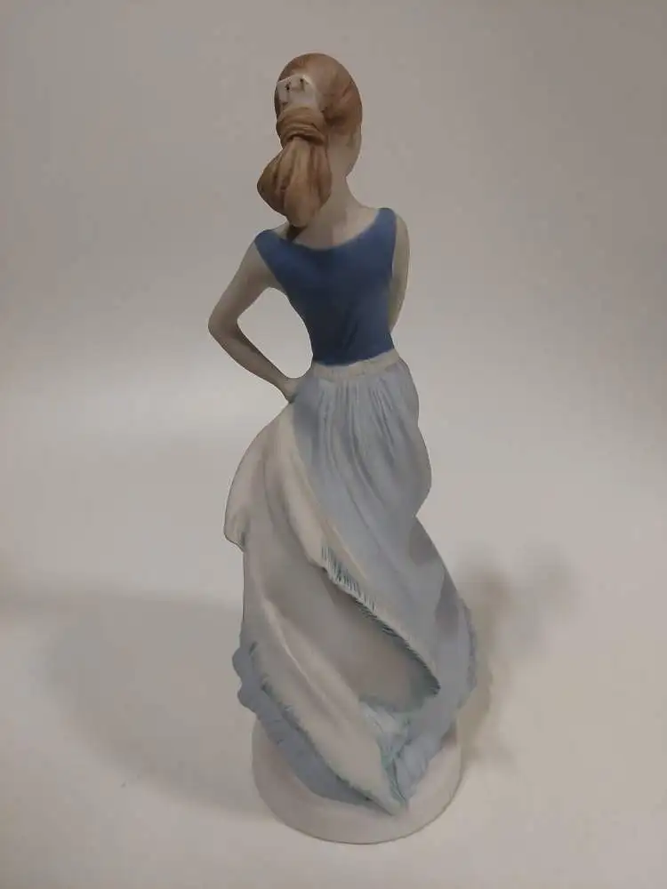 royal Dux Bohemia Porzellan Figur Tänzerin Bisquitporzellan 2