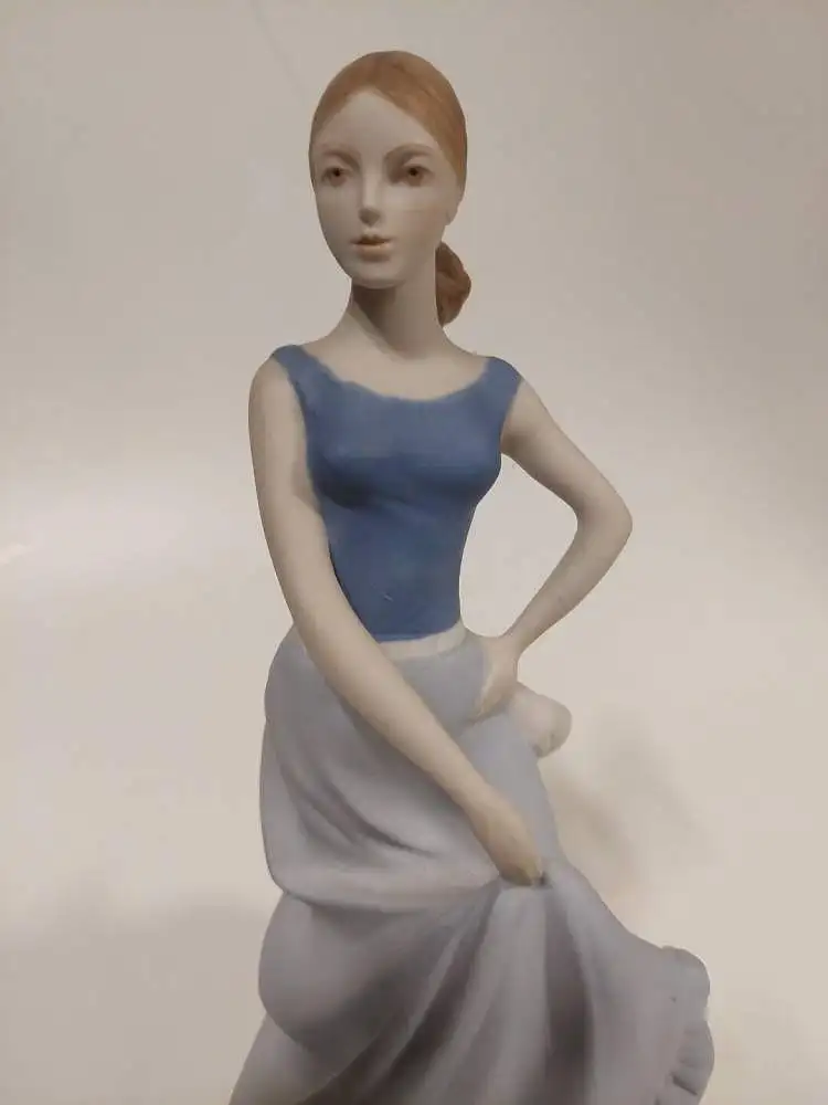 royal Dux Bohemia Porzellan Figur Tänzerin Bisquitporzellan 4