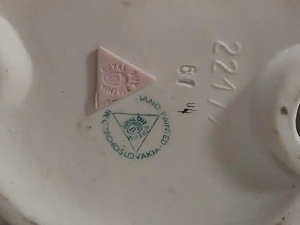 royal Dux Bohemia Porzellan Figur Tänzerin Bisquitporzellan 6