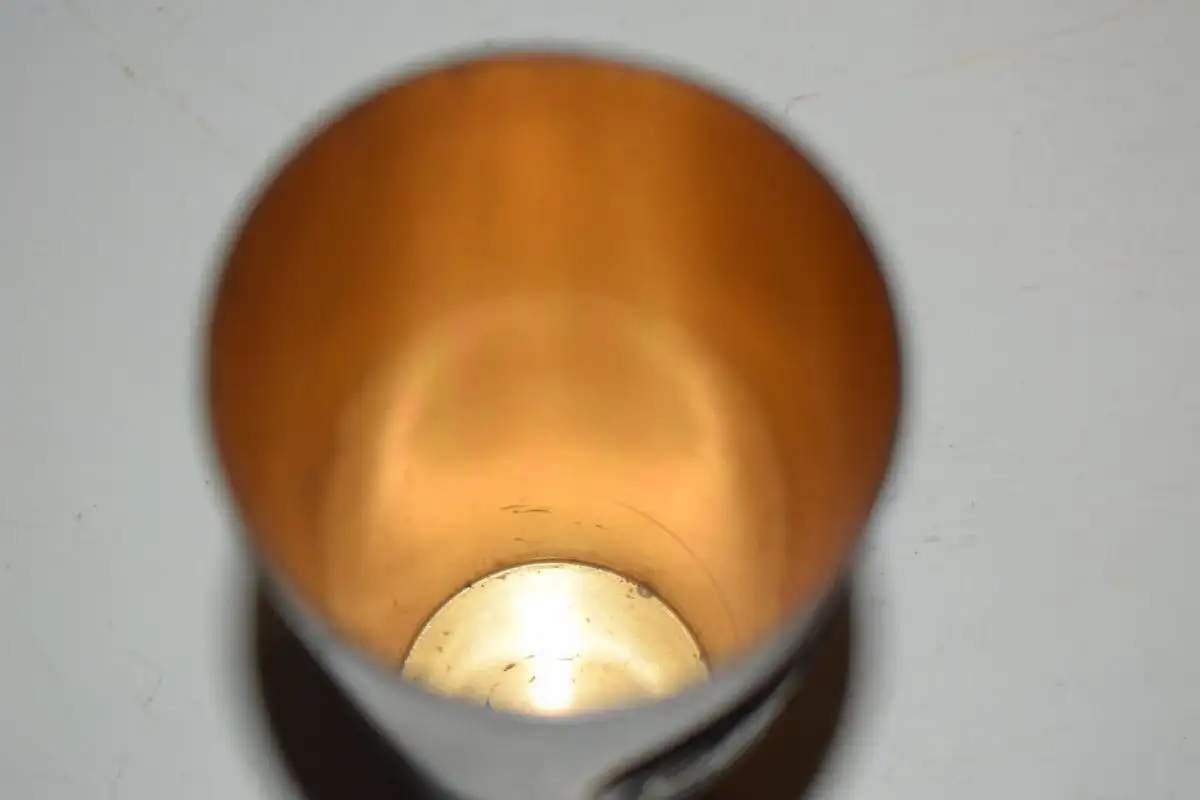 Silberner Becher Kynologischer Verein Caesar Halle a. Saale, innen vergoldet 2